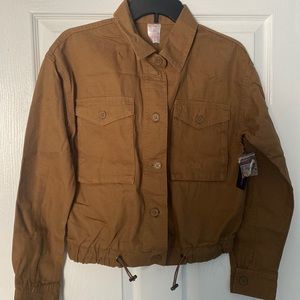 NWT Denim Jacket W/ Drawstring Waist